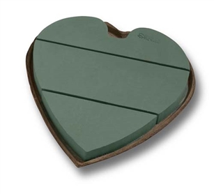 12" OASIS® Mache Solid Heart, 2 pack