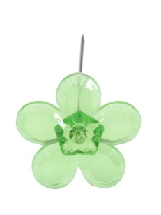 LOMEY™ Retro Flower Pin, Apple Green, 20 pack