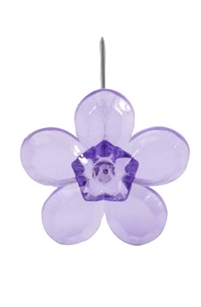 LOMEY™ Retro Flower Pin, Purple, 20 pack