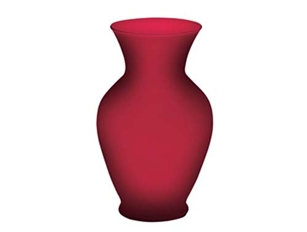 11" Bouquet Vase, Red Matte, 9/case