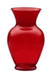 11" Bouquet Vase, Translucent Red, 9/case