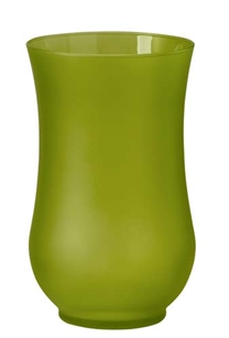 9" Hurricane Vase, Apple Green Matte, 4/case