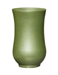 9" Hurricane Vase, Apple Green Ice, 4/case