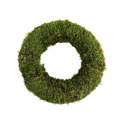 15" ROUND MOSS WREATH, 6/CS