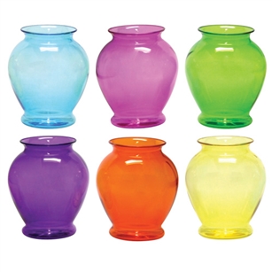 6 1/4" Ginger Vase, Fiesta Assortment,  Pack Size: 24