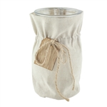 7" Regency Vase, Linen Jacket w/Wooden Tag,  Pack Size: 12