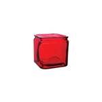 4" x 4" x 4" Square, Ruby,  Pack Size: 12