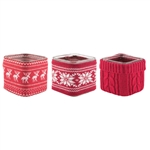 4" x 4" x 4" Square, Winter Sweater Asst.,  Pack Size: 12