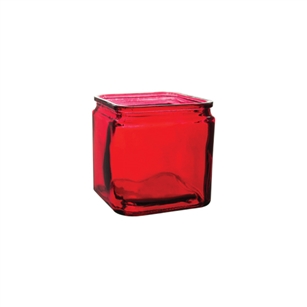 5" x 5" x 5" Square, Ruby,  Pack Size: 12