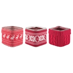 5" x 5" x 5" Square, Winter Sweater Asst.,  Pack Size: 12