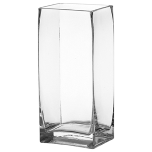 5" x4" x 7 1/4" Rectangle Vase, Crystal,  Pack Size: 6