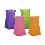 6 3/4" Gathered Square Vase, Breeze Assortment,  Pack Size: 12