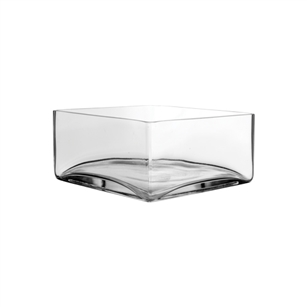 8" x 8" x 4" Square, Crystal,  Pack Size: 6