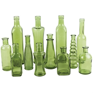 Vintage Bottle Collection, Vintage Green,  Pack Size: 24