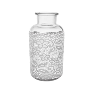 7 7/8" Apothecary Bottle, Vintage Lace,  Pack Size: 6