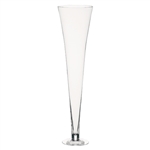 39 1/2" Footed Flared Vase, Crystal,  Pack Size: 1