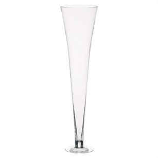 39 1/2" Footed Flared Vase, Crystal,  Pack Size: 1