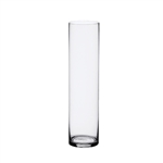 6" x 24 1/4" Cylinder Vase, Crystal,  Pack Size: 1