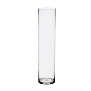 6" x 26 1/2" Cylinder Vase, Crystal,  Pack Size: 1