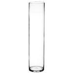 6" x 32" Cylinder Vase, Crystal,  Pack Size: 4