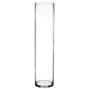 6" x 32" Cylinder Vase, Crystal,  Pack Size: 4