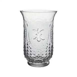 7 3/4" Fleur-de-lis Hurricane, Crystal,  Pack Size: 12