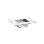 9 1/2" Tin Tray with liner, Galvanized,  Pack Size: 9