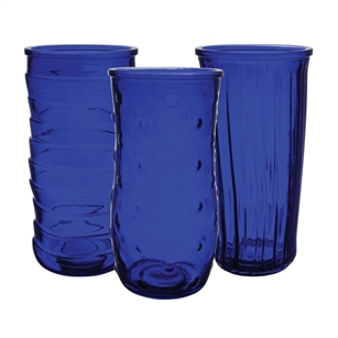 8 1/2" Rose Vase Asst., Cobalt,  Pack Size: 12