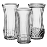 9 3/4" Rose Vase Asst, Crystal,  Pack Size: 12