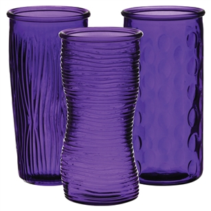 9 3/4" Rose Vase Assortment, Violet,  Pack Size: 12