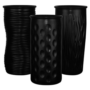 9 3/4" Rose Vase Assortment, Matte Black,  Pack Size: 12