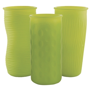 9 3/4" Rose Vase Assortment, Matte Limon,  Pack Size: 12