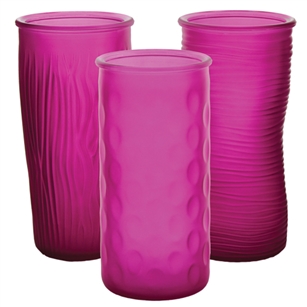 9 3/4" Rose Vase Assortment, Raspberry Frost,  Pack Size: 12