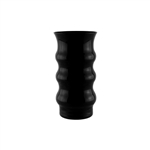 6 3/8" Groovy Vase, Black,  Pack Size: 12