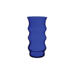 6 3/8" Groovy Vase, Cobalt,  Pack Size: 12