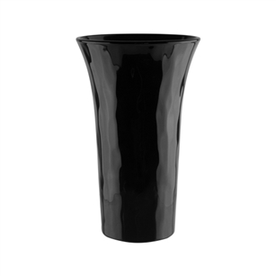8" Optic Trumpet Vase, Black,  Pack Size: 12