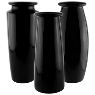 9" Trio Bouquet Vase Asst., Black,  Pack Size: 12