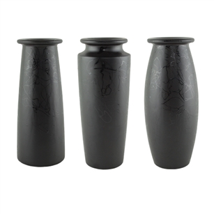 9" Trio Bouquet Vase Asst., Licorice Drizzle,  Pack Size: 12
