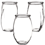 9" Trio Vase Asst, Crystal,  Pack Size: 12