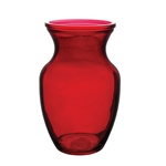8" Rose Vase, Ruby,  Pack Size: 12