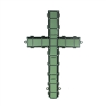 30" Cross, Green,  Pack Size: 2