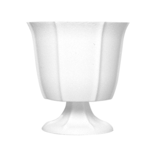 8 1/4" Tulip Design Compote, White,  Pack Size: 24