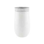 11 1/2" Dane Vase, White,  Pack Size: 2