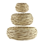 Willow Bowl 2 sets-5 10 14", Peeled Natural,  Pack Size: 6