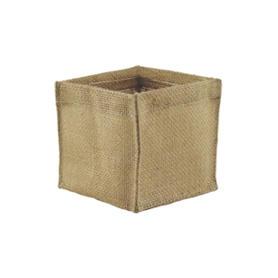 4" Square Burlap Cover, Natural Burlap,  Pack Size: 144