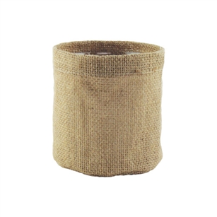 5" Round Burlap w/H Liner, Natural Burlap,  Pack Size: 24