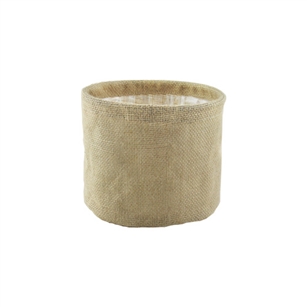 4 1/2" Round Burlap w/S Liner, Natural Burlap,  Pack Size: 24