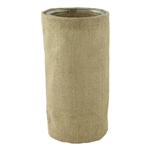 8 1/4" Round Burlap w/Glass, Natural Burlap,  Pack Size: 12