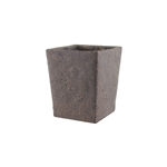 5 1/2" Tapered Square Vase, Weathered Brown,  Pack Size: 4