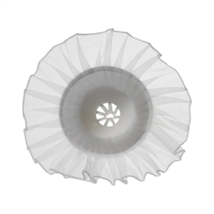 6" Petite Collar, White Tulle,  Pack Size: 72